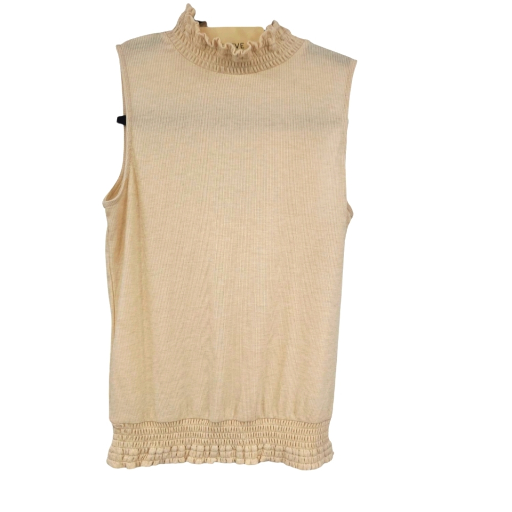 Evereve Talia Smocked Sleeveless Top‎ XS